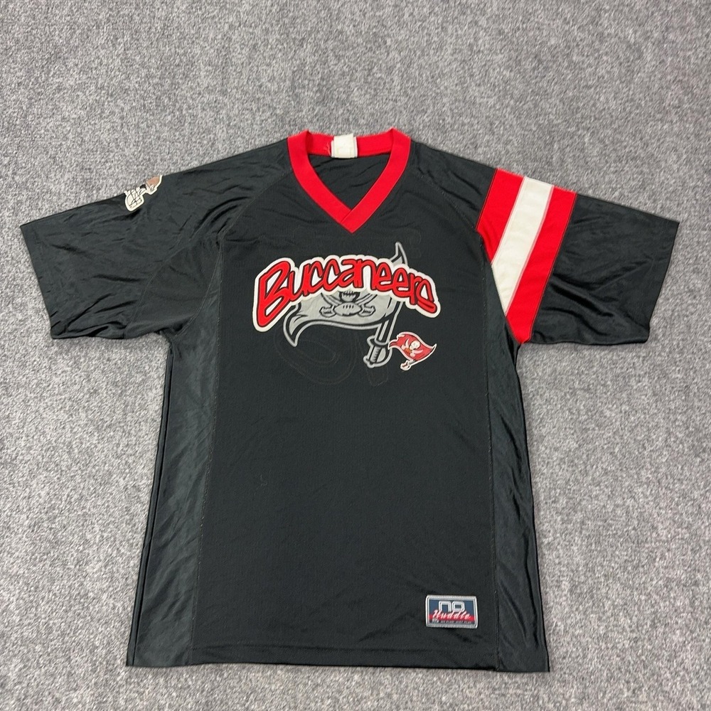 Vintage Tampa Bay Buccaneers Jersey Mens Medium Black NFL Football No Huddle